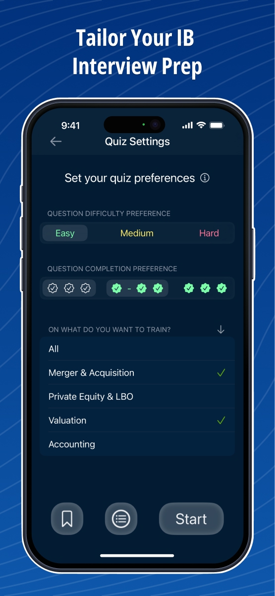Personalized Interview Prep Settings